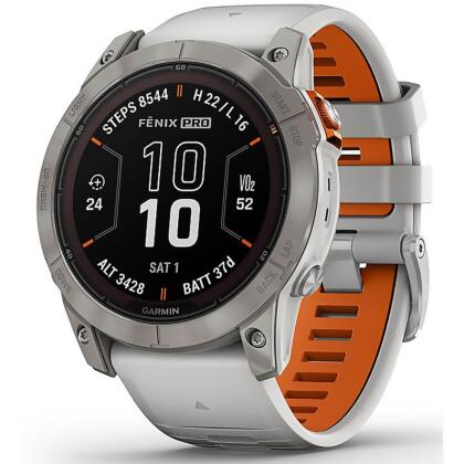 Garmin FENIX7XPROSS fenix 7X Pro Sapphire Solar - Fog Gray/Ember Orange 