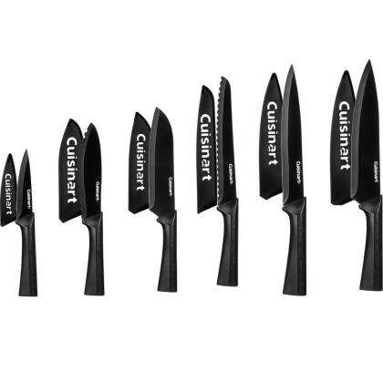 Cuisinart C5512PMB Advantage 12-Piece Non-Stick Coated Color Knife Set with Blade Guards 