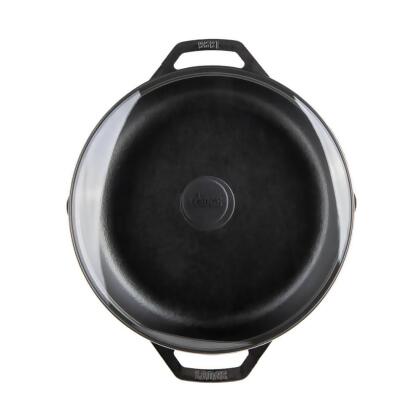 Lodge LC12EP 12 inch Seasoned Cast Iron Every Day Pan with Glass Lid alternate image