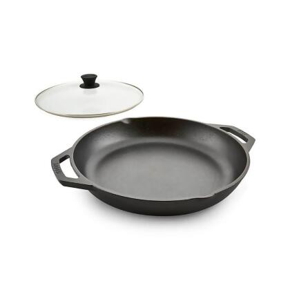 Lodge LC12EP 12 inch Seasoned Cast Iron Every Day Pan with Glass Lid alternate image
