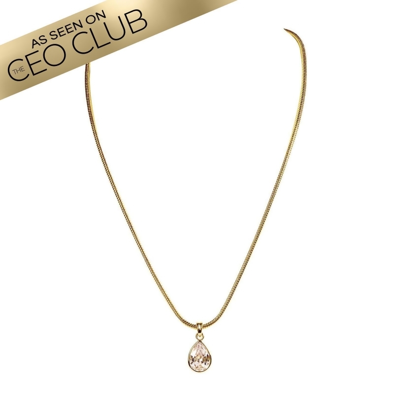 GEORGINA – Bezel Set Pear Necklace