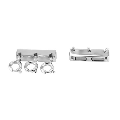 Layered MAGNETIC LAYERING CLASP shown in silver