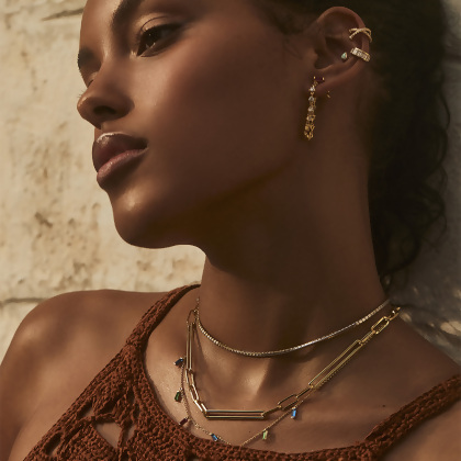 LUNA - X Pave Ear Cuff alternate image