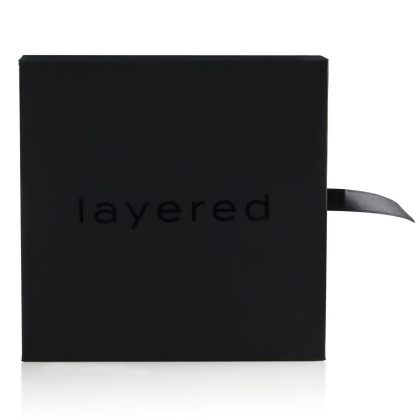 Layered Black gift box, top view
