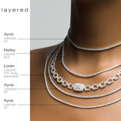 HAILEY - Round Cut Tennis Necklace alternate image