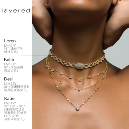 MARIA - Paperclip Necklace With Pave Oval Link (SPECIAL) alternate image
