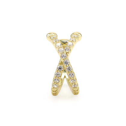 LUNA - X Pave Ear Cuff alternate image