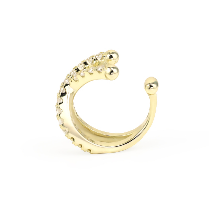 LUNA - X Pave Ear Cuff alternate image