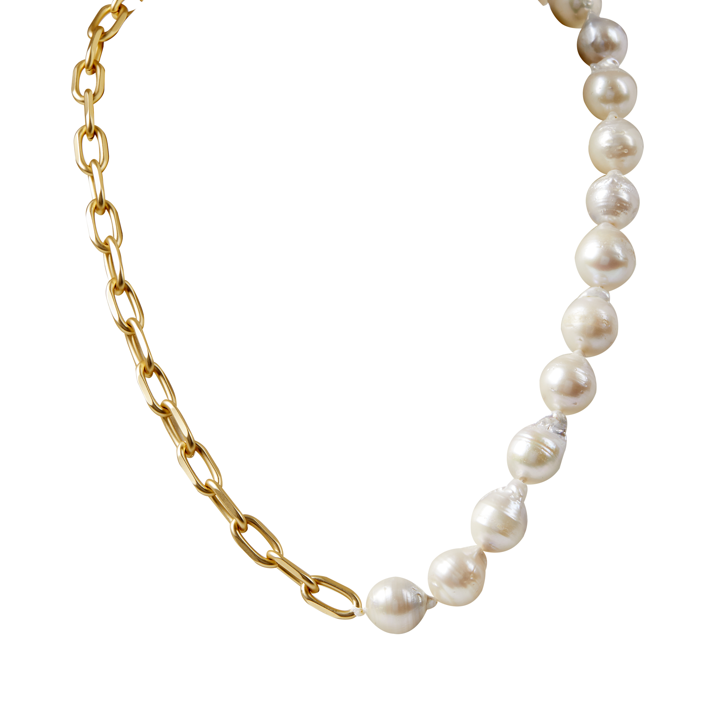 JANE – Freshwater Pearl and Paperclip Necklace alternate image