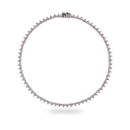 CHARLOTTE – Cluster Tennis Necklace alternate image