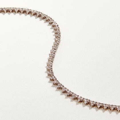 CHARLOTTE – Cluster Tennis Necklace alternate image
