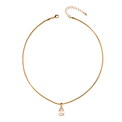 GEORGINA – Bezel Set Pear Necklace alternate image
