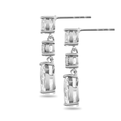 CLARA – Three Stone Drop Earrings alternate image