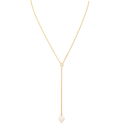 AVA &ndash; Dainty Freshwater Pearl Drop Lariat Necklace alternate image