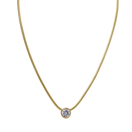JULIETTE - Snake Chain with Bezel Pendant alternate image