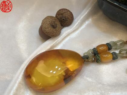 琥珀 蜜蠟項鍊 