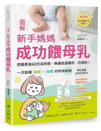 圖解新手媽媽成功餵母乳: 把握產後60天追奶期, 無痛疏通塞奶、石頭奶! 一次搞懂親餵、瓶餵的所有秘訣 (附吸乳器喇叭罩測量尺) 