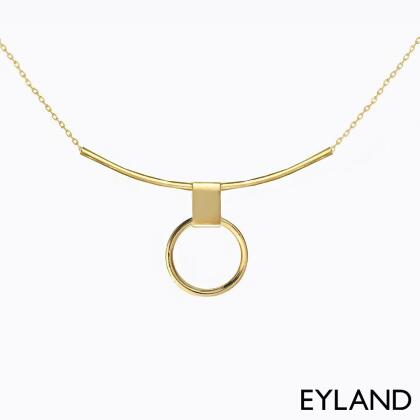 Eyland Erin Choker 幾何簡約鍍金墜飾項鍊 