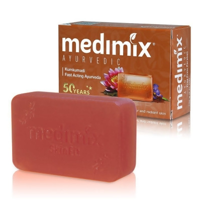 Medimix印度全新包裝版皇室藥草浴美肌皂/藏紅花/125g-5入 