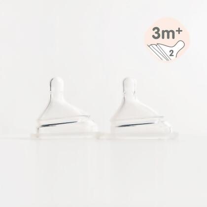 hegen防脹氣真實擬乳智慧奶嘴/ 中速/ 兩入組 