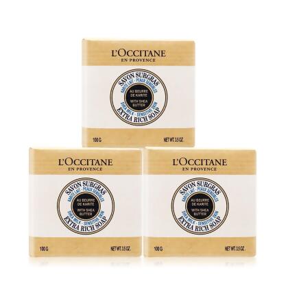 L'OCCITANE 歐舒丹 乳油木牛奶植物皂(100g)X3 