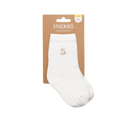 Stuckies 羊毛防滑襪/ Pearl/ 0-6個月/ 無止滑