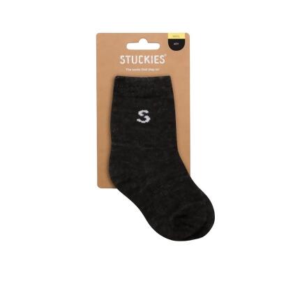 Stuckies 羊毛防滑襪/ Ash/ 0-6個月/ 無止滑