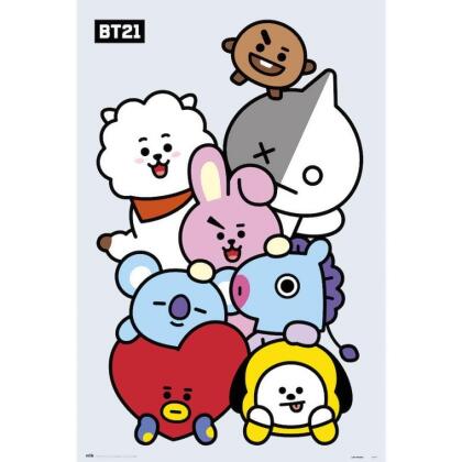 erik【BT21】全員集合-BTS / KOYA / VAN-進口海報 
