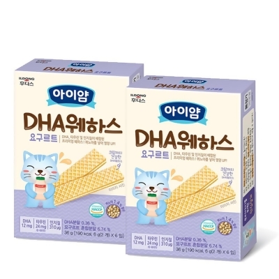 韓國ILDONG FOODIS日東 藜麥威化餅-DHA優格 2入組 