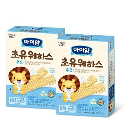 韓國ILDONG FOODIS日東 藜麥威化餅-初乳牛奶 2入組 