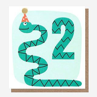 caroline gardner周歲生日賀卡/ 蛇2歲 