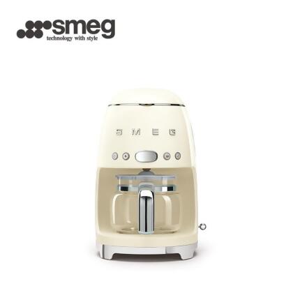 【SMEG】義大利復古美學 濾滴式咖啡機-奶油色 