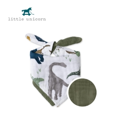 Little Unicorn純棉雙面三角圍兜/ 侏儸紀 
