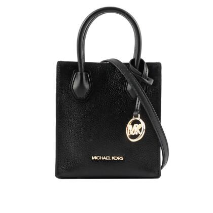 【Michael Kors】Mercer 荔枝皮革手提/斜背二用迷你琴譜包(黑色)/ 平行輸入 