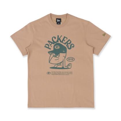 NEW ERA短袖Tee NFL CARTOON綠灣包裝工/ 卡其/ L 
