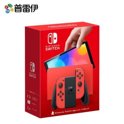 【普雷伊】【NS】Nintendo Switch OLED 主機 瑪利歐亮麗紅 (電力加強版台灣公司貨)
