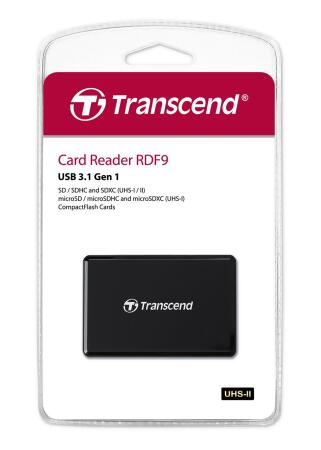 Transcend 創見 RDF9 高速USB 3.1 多合1讀卡機-黑(支援UHS-II SD記憶卡-TS-RDF9K2) 
