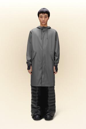 RAINS Fishtail Parka魚尾長版防水雨衣外套/ Grey灰色/ M/ AW23 