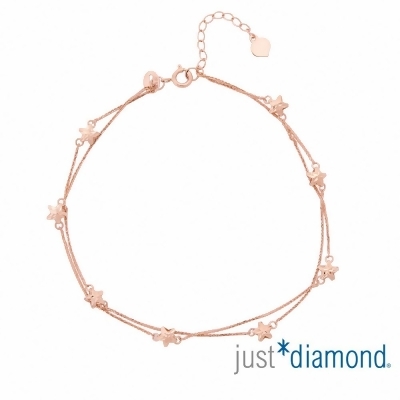 【Just Diamond】群星璀璨 18K玫瑰金雙層手鍊(網路限定) 
