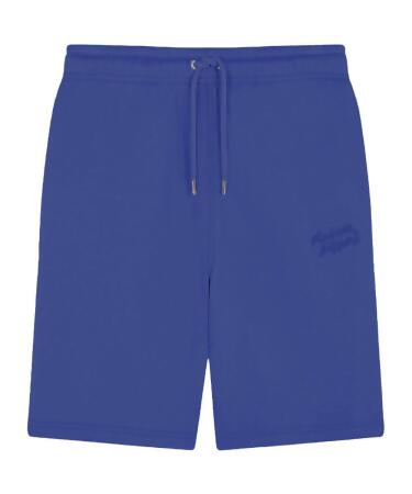 MAISON KITSUNÉ 風暴藍手繪LOGO經典抽繩運動短褲/中性/S 
