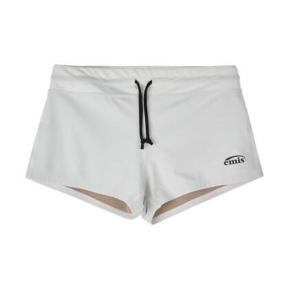 韓國 emis SWIM SHORTS 韓製 女款簡約抽繩泳褲 白色WHITE/ L 