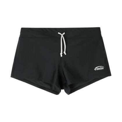 韓國 emis SWIM SHORTS 韓製 女款簡約抽繩泳褲 黑色BLACK/ L 