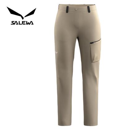 【SALEWA 義大利】PUEZ HEMP DURASTRETCH PANT 女 多功能長褲｜夏季登山健行褲 工裝褲/ 沙棕色 (7180)/ 40 / XS 