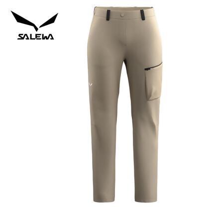 【SALEWA 義大利】PUEZ HEMP DURASTRETCH PANT 女 多功能長褲｜夏季登山健行褲 工裝褲/ 沙棕色 (7180)/ 42 / S 