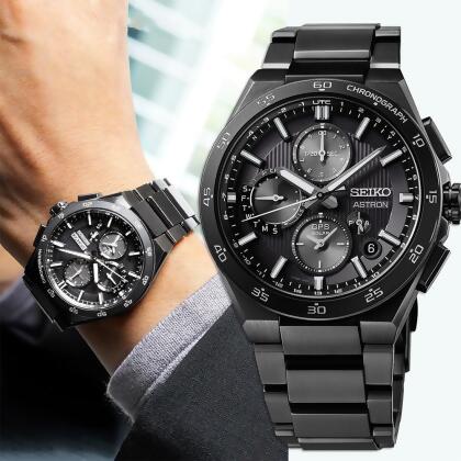 SEIKO 精工 Astron GPS衛星定位雙時區鈦金屬手錶(SSH155J1/5X83-0AA0SD) 