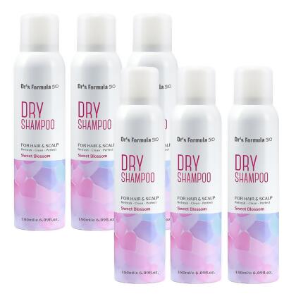 《台塑生醫》Dr's Formula 510淨油蓬鬆乾洗髮噴霧180ml*6入/ 繁花淡香x6 
