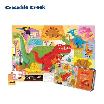 Crocodile Creek鐵盒童趣拼圖/ 侏儸紀/ 50片