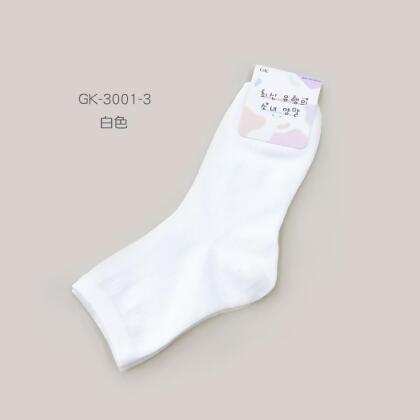 【ONEDER旺達棉品】韓系萊卡彈性中筒襪-01/ 22-26cm/ 素色/ 白-3 