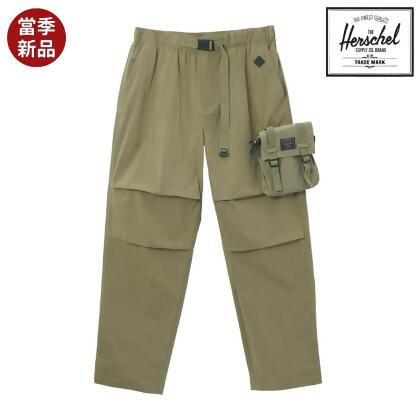 【Herschel】中性多功能口袋工裝長褲/ 中卡其/ M 