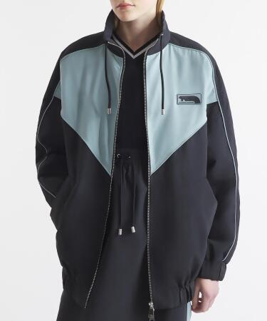 MAISON KITSUNÉ 冬日天空藍疾行狐狸LOGO輕量外套_女/ M 